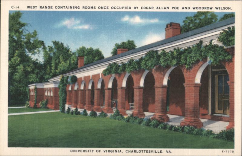 West Range, UVA, Edgar Allan Poe & Woodrow Wilson Rooms Charlottesville Virginia