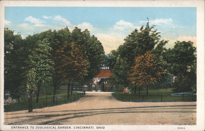 Entrance to Zoological Garden, Cincinnati Ohio