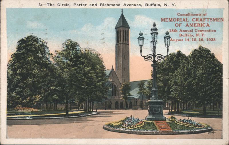 The Circle, Porter & Richmond Avenues, Buffalo, NY, 1923 New York