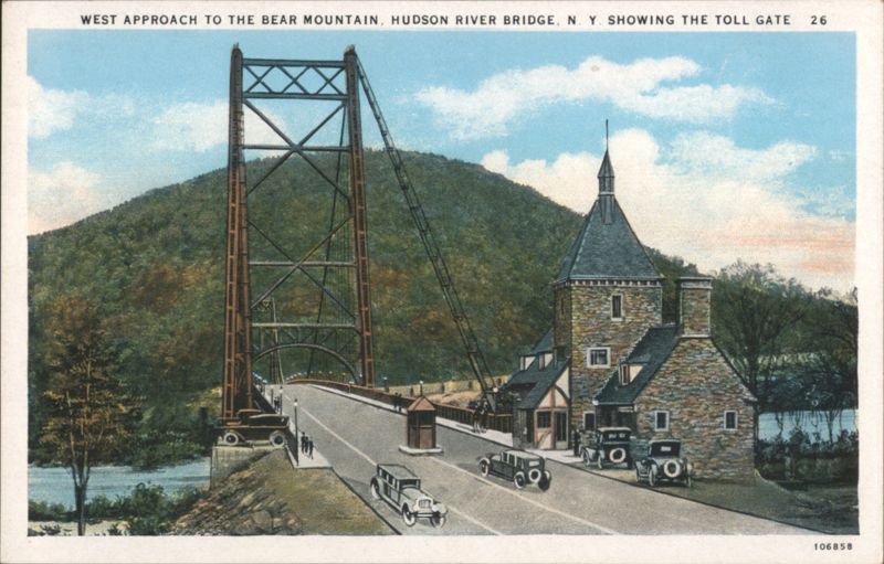 Bear Mountain Hudson River Bridge, West Approach, Toll Gate New York