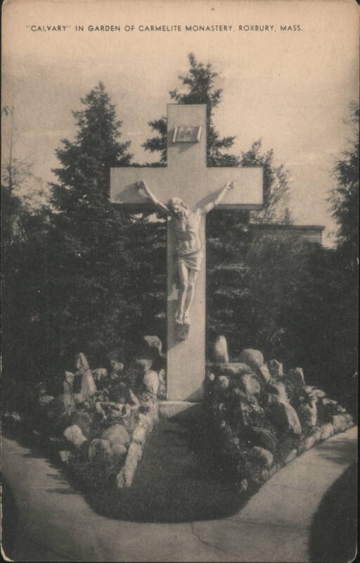 Calvary in Garden of Carmelite Monastery, Roxbury, MA Massachusetts