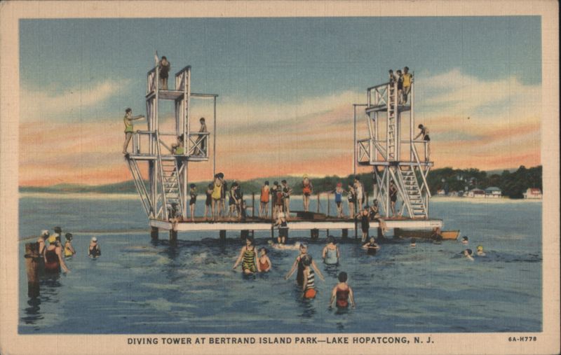 Diving Tower at Bertrand Island Park, Lake Hopatcong New Jersey
