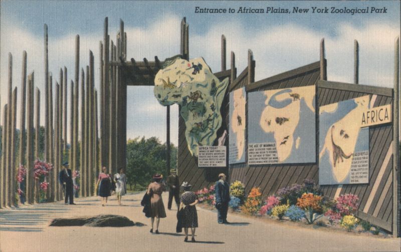 Entrance to African Plains, New York Zoological Park