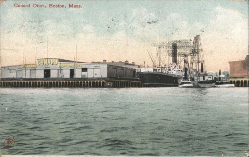 Cunard Dock, Boston, Mass. Massachusetts