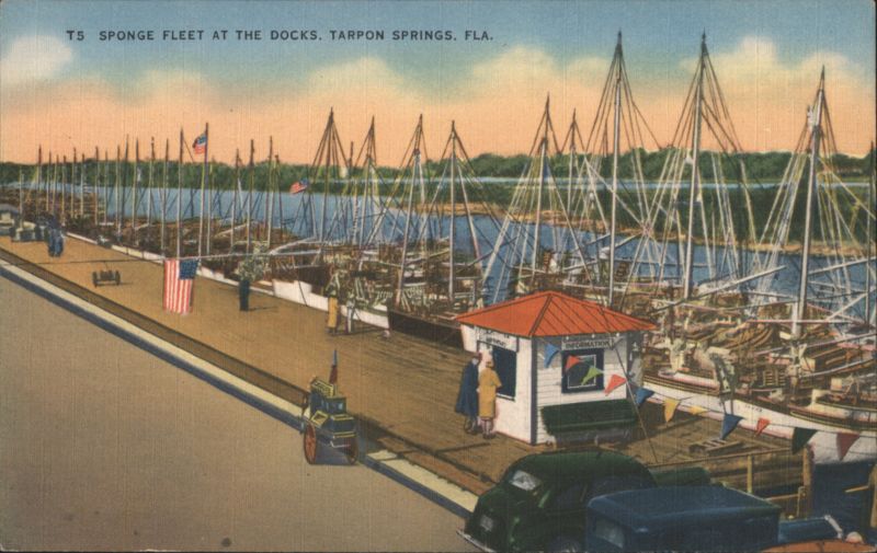 Sponge Fleet at the Docks, Tarpon Springs, Florida