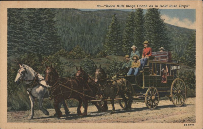 Black Hills Stage Coach in Gold Rush Days Deadwood South Dakota