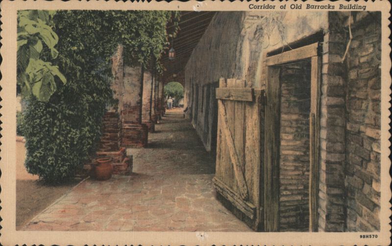 Corridor of Old Barracks Building San Juan Capistrano California