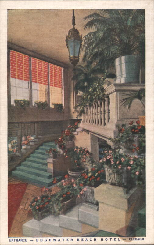 Edgewater Beach Hotel Entrance, Chicago Illinois