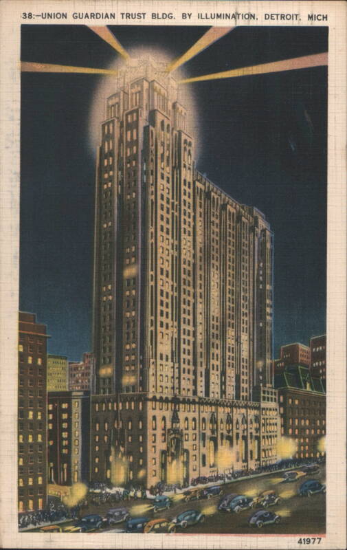 Union Guardian Trust Bldg. by Illumination, Detroit Michigan