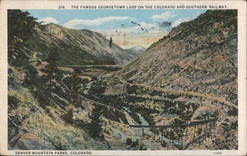 The Famous Georgetown Loop on the Colorado and Southern Railway