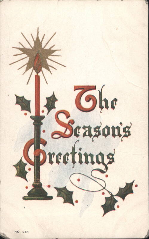 The Season's Greetings Candle & Holly Christmas