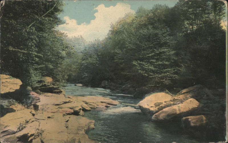 River flowing through rocky gorge, West Virginia Ireland