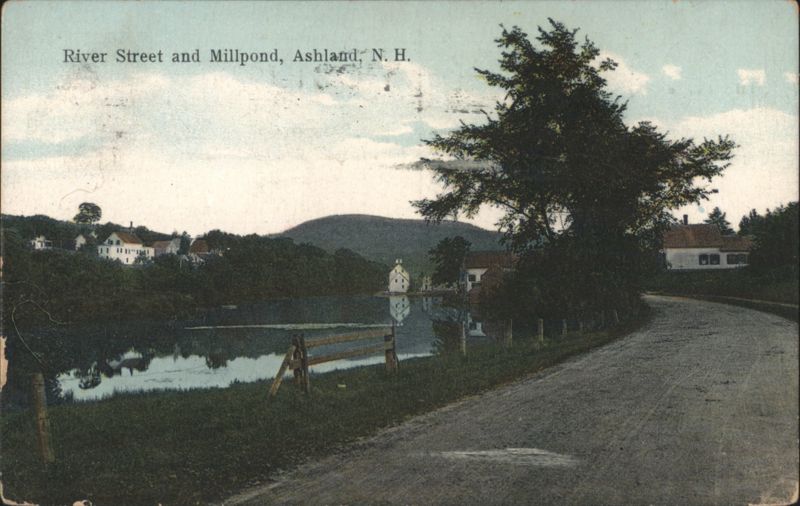 River Street and Millpond, Ashland, NH New Hampshire