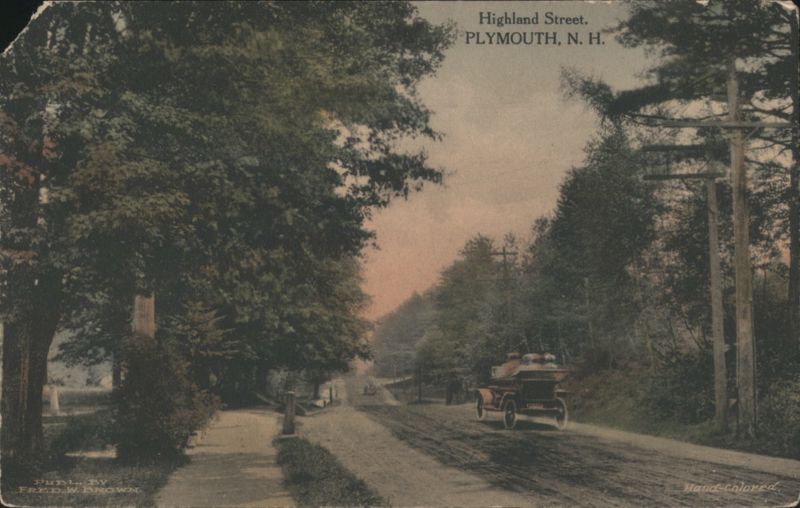 Highland Street, Plymouth, NH with Car New Hampshire