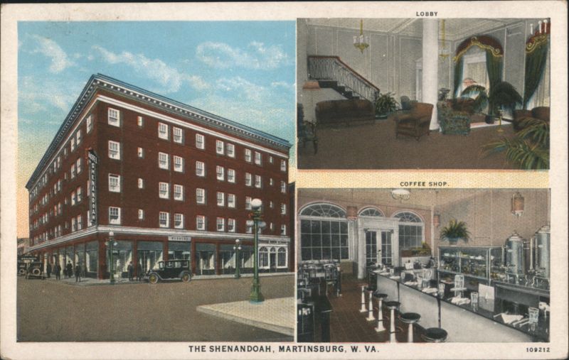 The Shenandoah Hotel, Lobby, & Coffee Shop Martinsburg West Virginia