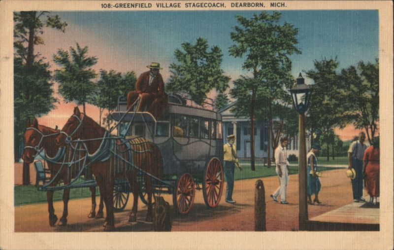 Greenfield Village Stagecoach Dearborn Michigan