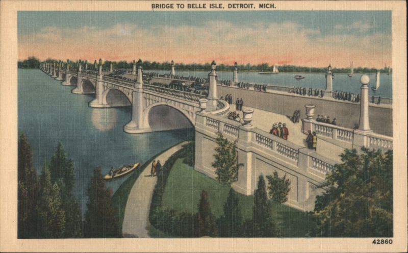 Bridge to Belle Isle, Detroit, Michigan