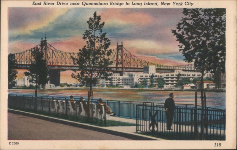 East River Drive near Queensboro Bridge to Long Island New York City