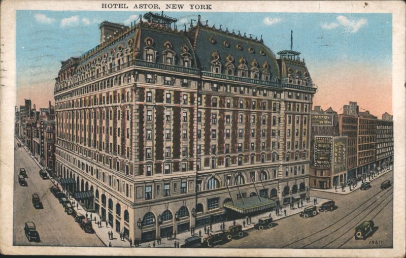 Hotel Astor, New York New York City