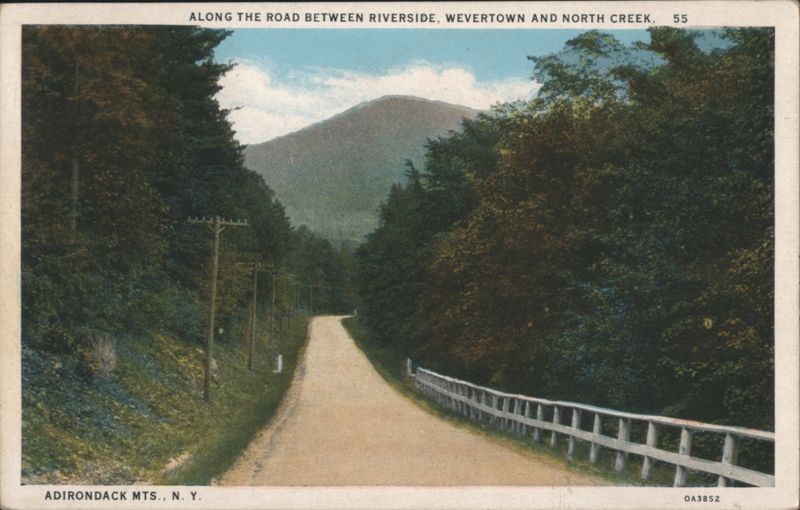 Road between Riverside, Wevertown, North Creek Adirondack Mountains New York