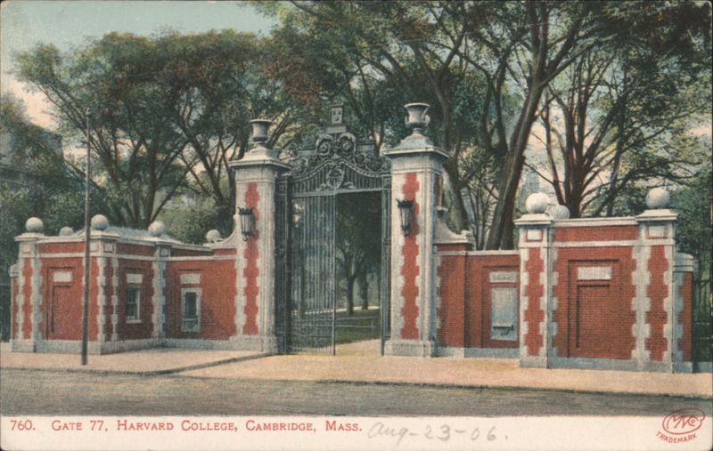 Gate 77, Harvard College Cambridge Massachusetts