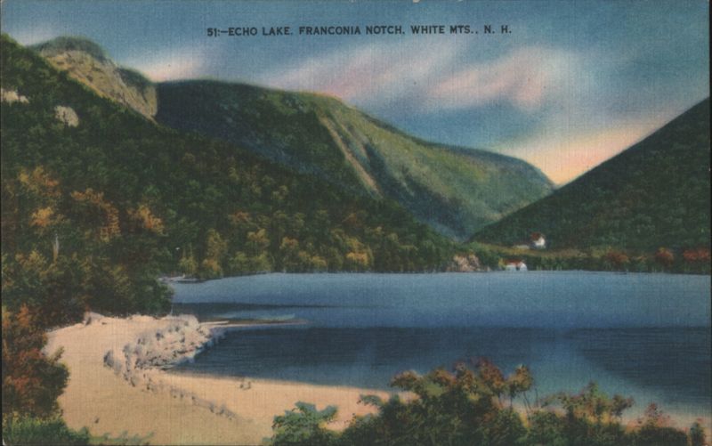 Echo Lake, Franconia Notch, White Mts., NH New Hampshire