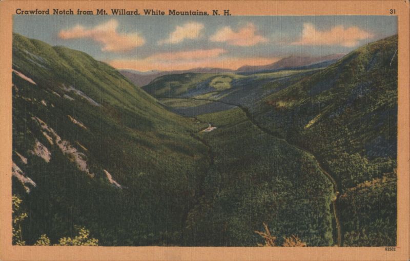 Crawford Notch from Mount Willard, White Mountains, NH New Hampshire