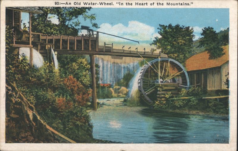 An Old Water-Wheel In the Heart of the Mountains North Carolina