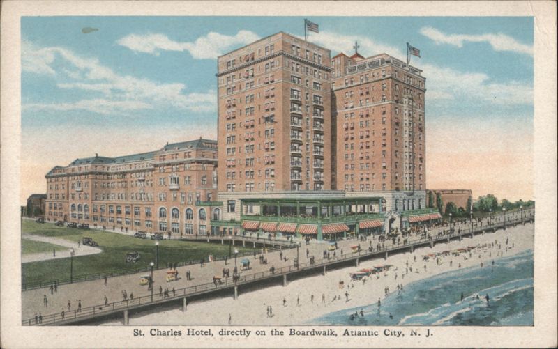 St. Charles Hotel on Boardwalk, Atlantic City, NJ New Jersey