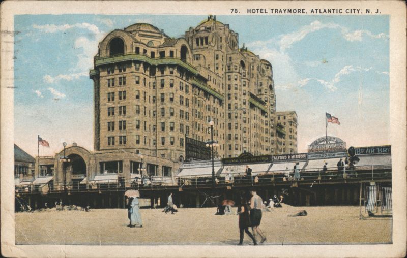Hotel Traymore, Atlantic City Boardwalk & Beach New Jersey