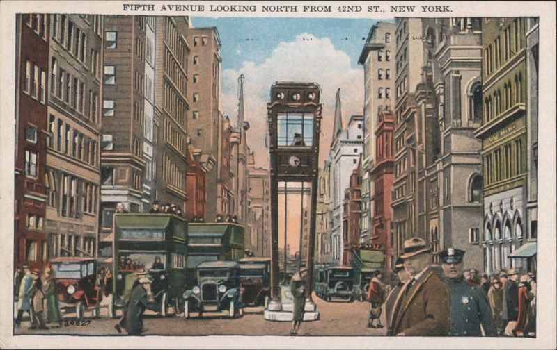 Fifth Avenue Looking North From 42nd St., New York