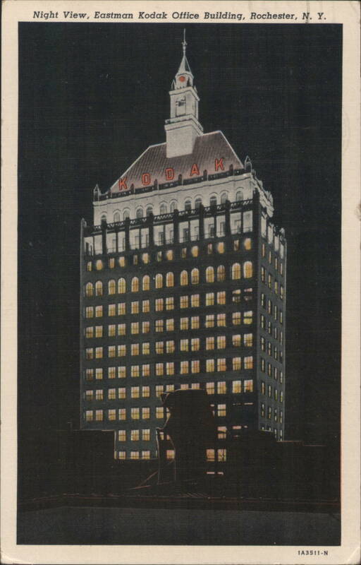 Night View, Eastman Kodak Office Building, Rochester, NY New York