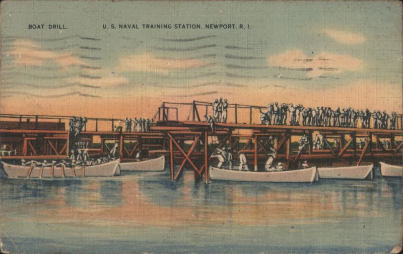 Boat Drill, U.S. Naval Training Station Newport Rhode Island