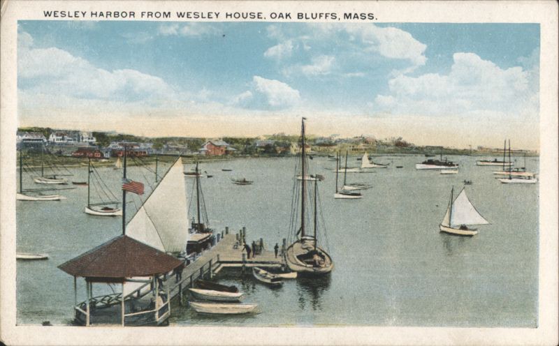 Wesley Harbor from Wesley House, Oak Bluffs, MA Massachusetts