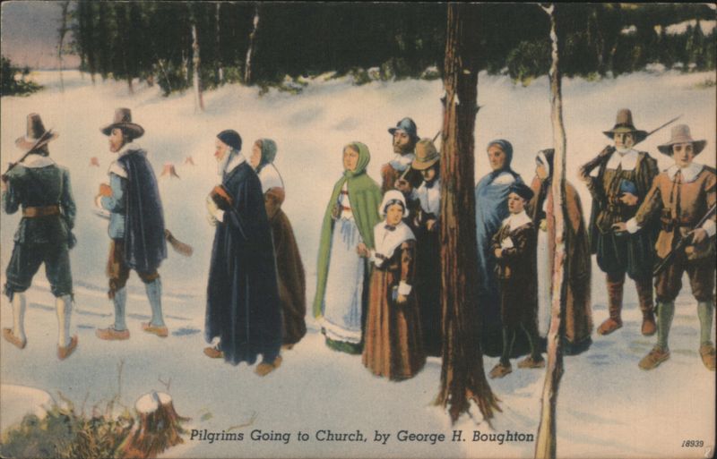 Pilgrims Going to Church, by George H. Boughton