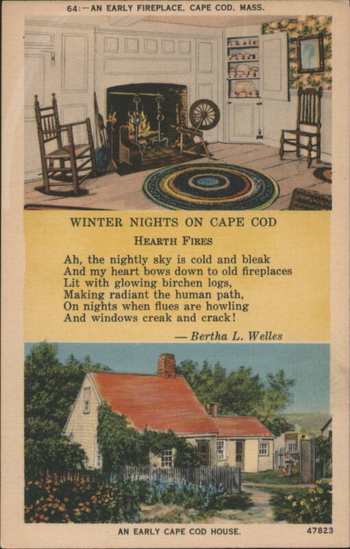An Early Fireplace & House, Cape Cod, MA Massachusetts