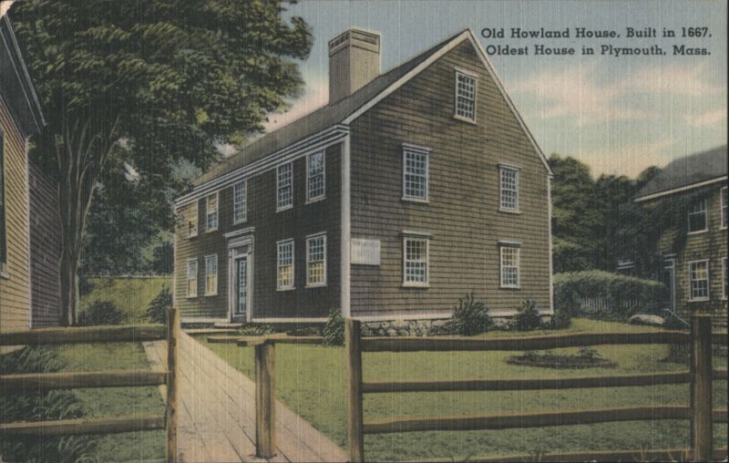 Old Howland House, Built 1667, Oldest House Plymouth Massachusetts