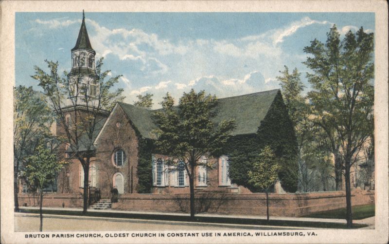 Bruton Parish Church, Oldest Church in Constant Use Williamsburg Virginia