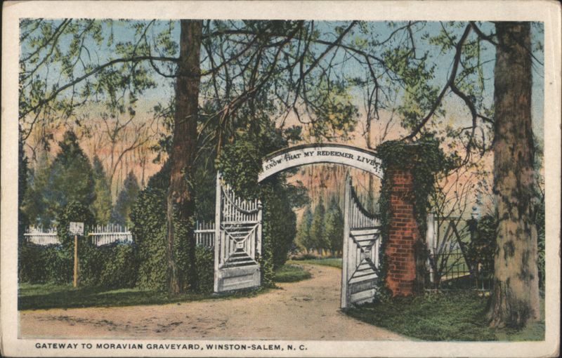 Gateway to Moravian Graveyard, Winston-Salem, NC North Carolina