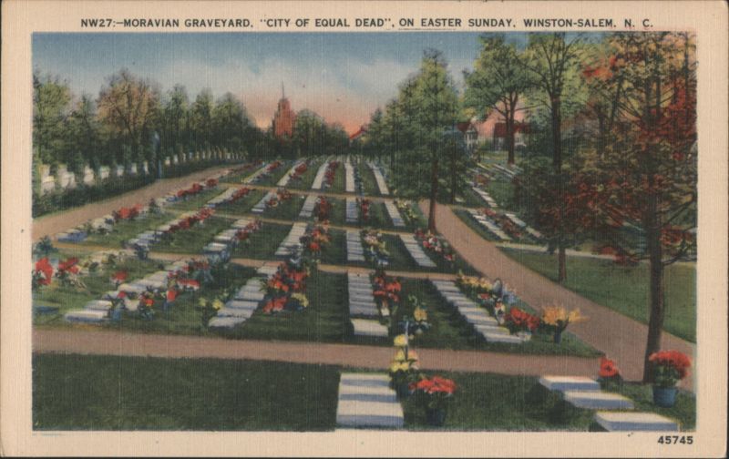 Moravian Graveyard, City of Equal Dead, Easter Sunday Winston-Salem North Carolina