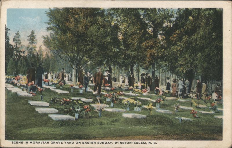 Moravian Grave Yard on Easter Sunday, Winston-Salem, NC North Carolina