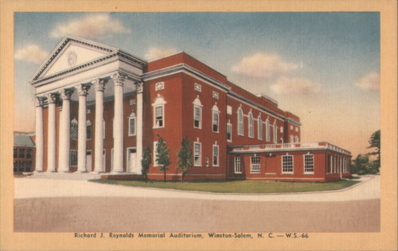 Richard J. Reynolds Memorial Auditorium, Winston-Salem North Carolina