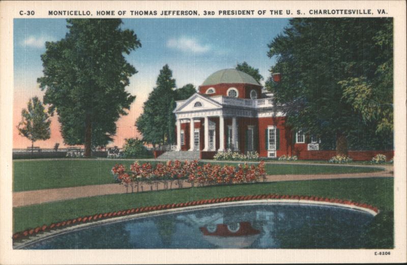 Monticello, Home of Thomas Jefferson, Charlottesville, VA Virginia