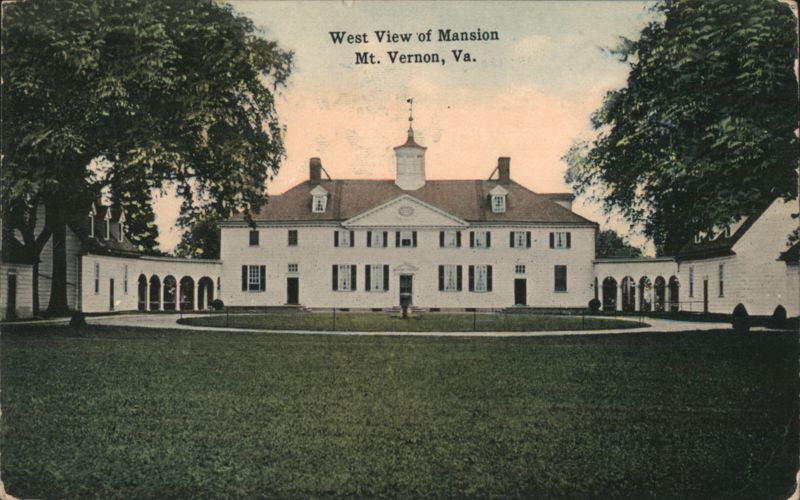 West View of Washington's Mansion, Mount Vernon Virginia