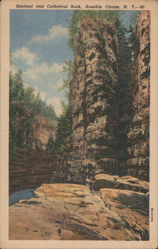 Sentinel and Cathedral Rock, Ausable Chasm New York