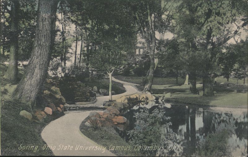 Spring Path & Pond, Ohio State University Campus Columbus
