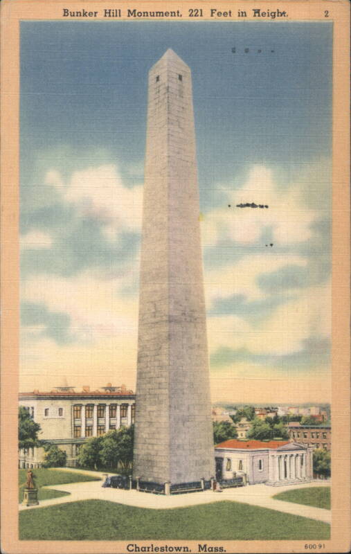 Bunker Hill Monument, 221 Feet in Height, Charlestown Massachusetts