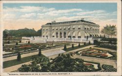 Miramar, Residence of Dr. A. Hamilton Rice, Newport, RI Postcard