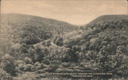 A Winding Auto Route Through the Litchfield Hills Postcard