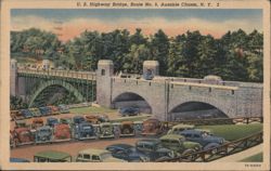 U.S. Highway Bridge, Route No. 9, Ausable Chasm, NY Postcard